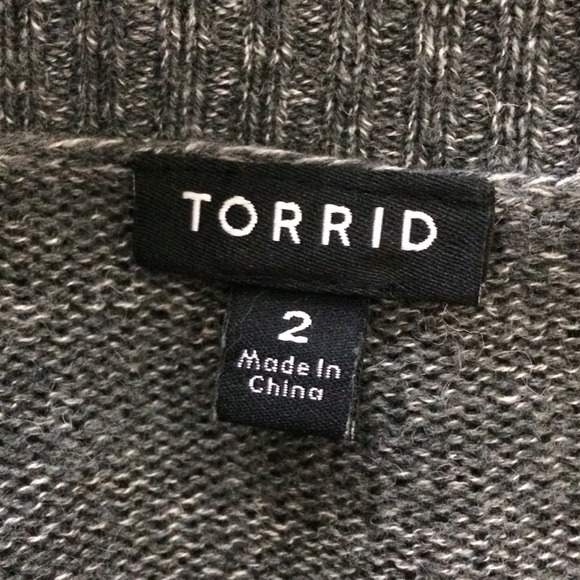 Torrid Lace Up Sleeve Open Front Cardigan - Picture 4 of 7